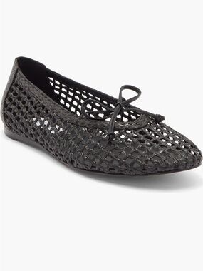 Steve Madden Women’s Leelo Woven Flat Black 8.5 NWT